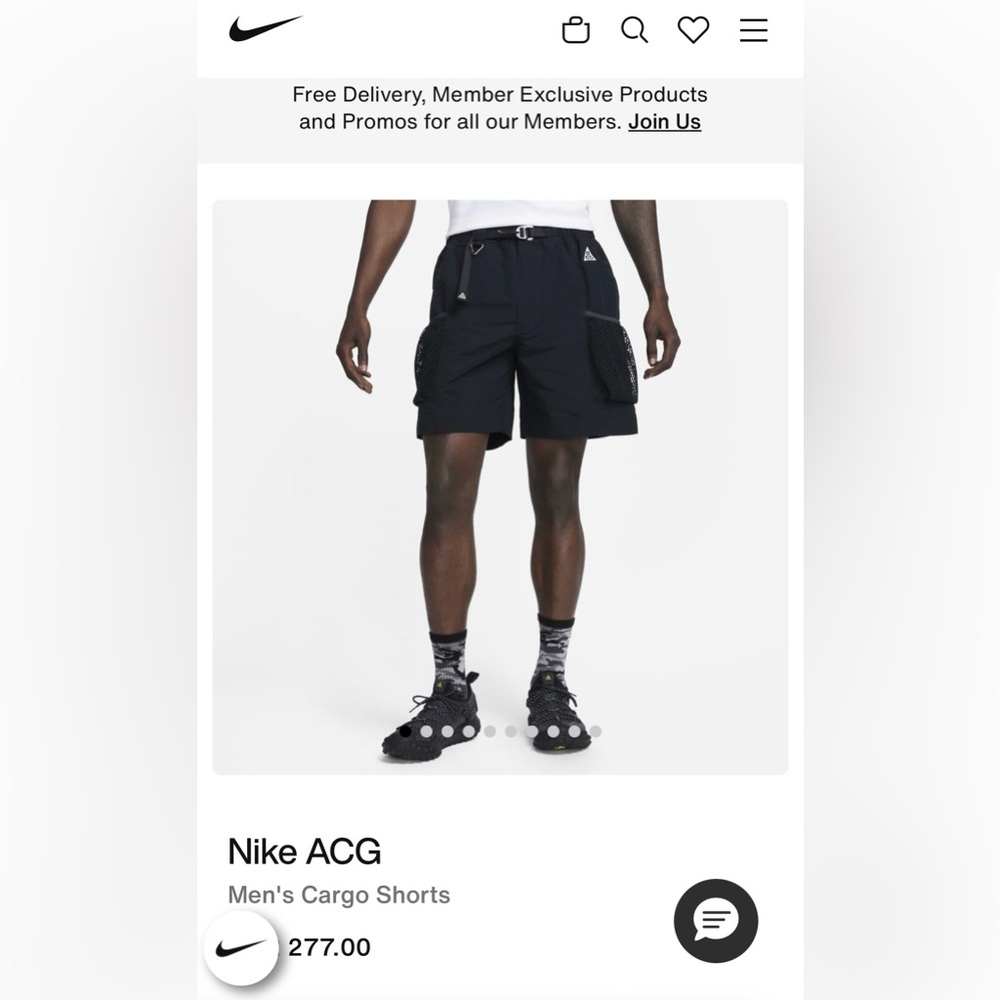Nike ACG Men's Navy Blue Cargo Shorts